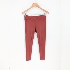 Koral Womens Lustrous High Rise Leggings Size Medium Activewear Athleisure Red